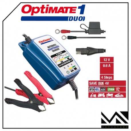 MANTENITORE DI CARICA BATTERIE ACIDO LITIO AGM OPTIMATE 1 DUO