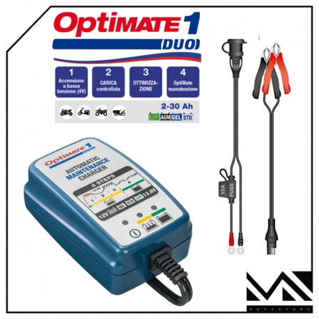 MANTENITORE DI CARICA BATTERIE ACIDO LITIO AGM OPTIMATE 1 DUO