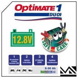 MANTENITORE DI CARICA BATTERIE ACIDO LITIO AGM OPTIMATE 1 DUO