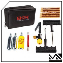 KIT RIPARA PNEUMATICI RIPARAZIONE TUBELESS + CO2 5 RIPARAZIONI + REGOLATORE CO2