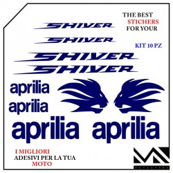 KIT ADESIVI stickers decal PER APRILIA SHIVER 750 SHIVER 900 COLORE BLU