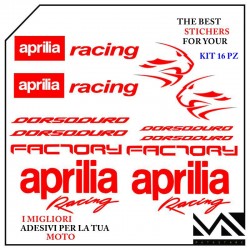 KIT ADESIVI stickers decal APRILIA DORSODURO 750 900 1200 MOTARD COLORE ROSSO