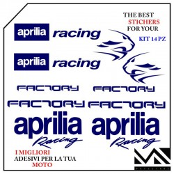 KIT ADESIVI stickers decal APRILIA FACTORY 750 900 1200 MOTARD COLORE BLU