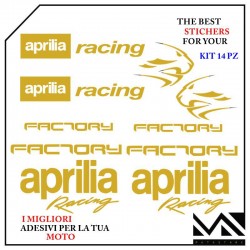 KIT ADESIVI stickers decal APRILIA FACTORY 750 900 1200 MOTARD COLORE ORO