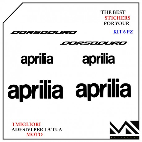 KIT ADESIVI stickers decal APRILIA DORSODURO 750 900 1200 TUTTI COLORE NERO