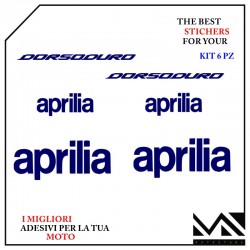 KIT ADESIVI stickers decal APRILIA DORSODURO 750 900 1200 TUTTI COLORE BLU