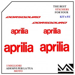 KIT ADESIVI stickers decal APRILIA DORSODURO 750 900 1200 COLORE ROSSO