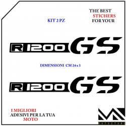KIT ADESIVI Stickers BECCO ANTERIORE MOTO BMW R1200 GS ADVENTURE COLORE NERO