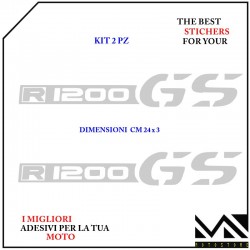 KIT ADESIVI Stickers BECCO ANTERIORE MOTO BMW R1200 GS ADVENTURE COLORE ARGENTO