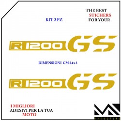 KIT ADESIVI Stickers BECCO ANTERIORE MOTO BMW R1200 GS ADVENTURE COLORE ORO