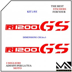 KIT ADESIVI Stickers BECCO ANTERIORE MOTO BMW R1200 GS ADVENTURE COLORE ROSSO