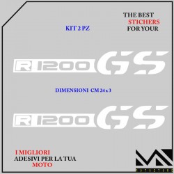 KIT ADESIVI Stickers BECCO ANTERIORE MOTO BMW R1200 GS ADVENTURE COLORE BIANCO