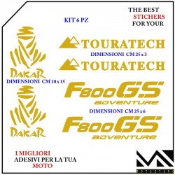 ADESIVI Stickers Decal PER MOTO BMW F 800 GS ADVENTURE DAKAR MOTORCYCLE TOURATECH