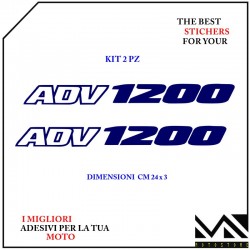 KIT 2 ADESIVI Stickers BECCO ANTERIORE MOTO BMW R1200 GS ADV COLORE BLU