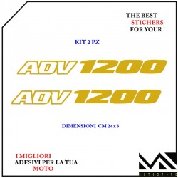 KIT 2 ADESIVI Stickers BECCO ANTERIORE MOTO BMW R1200 GS ADV COLORE ORO