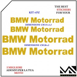 KIT ADESIVI Stickers Decal PER MOTO BMW MOTORRAD SPORT COLORE ORO