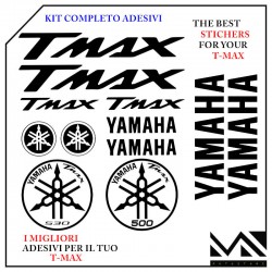 KIT SERIE DI ADESIVI COMPLETA PER YAMAHA TMAX T- MAX 500 530 DI COLORE NERO