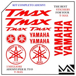 KIT SERIE DI ADESIVI COMPLETA PER YAMAHA TMAX T- MAX 500 530 DI COLORE ROSSO