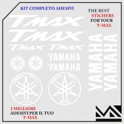 KIT SERIE DI ADESIVI COMPLETA PER YAMAHA TMAX T- MAX 500 530 DI COLORE BIANCO
