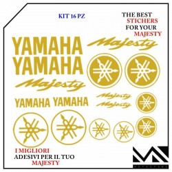 KIT ADESIVI 16 PEZZI DIAPASON E SCRITTE YAMAHA PER MAJESTY 400 250 VARI COLORI