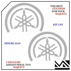 KIT ADESIVI LOGO DIAPASON YAMAHA PER MAJESTY 400 250 125 VARI COLORI