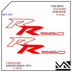 KIT 2 ADESIVI RR 560 SCUDO ANTERIORE PER YAMAHA TMAX T- MAX 560 COLORE ROSSO