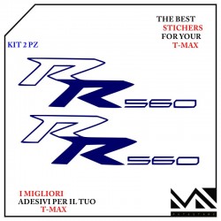 KIT 2 ADESIVI RR 560 SCUDO ANTERIORE PER YAMAHA TMAX T- MAX 560 COLORE BLU