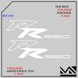 KIT 2 ADESIVI RR 560 SCUDO ANTERIORE PER YAMAHA TMAX T- MAX 560 COLORE BIANCO