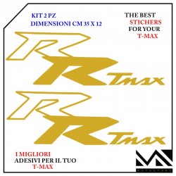 KIT 2 ADESIVI RR TMAX SCUDO ANTERIORE PER YAMAHA TMAX T- MAX 500 530 560 COLORE ORO