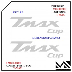 KIT 2 ADESIVI TMAX CUP SCUDO ANTERIORE PER YAMAHA TMAX T- MAX