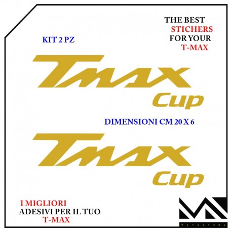 KIT 2 ADESIVI TMAX CUP SCUDO ANTERIORE PER YAMAHA TMAX T- MAX