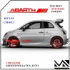 KIT 2 ADESIVI CON LOGO & SCRITTA ABARTH PER PORTIERE FIAT 500 CENTIMETRI 50 X 5