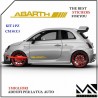 KIT 2 ADESIVI CON LOGO & SCRITTA ABARTH PER PORTIERE FIAT 500 CENTIMETRI 50 X 5