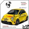 KIT 1 ADESIVO CON LOGO SCORPIONE ABARTH PER FIAT 500 595 695 PUNTO MOD 2 CENTIMETRI 30 X 27