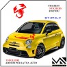 KIT 1 ADESIVO CON LOGO SCORPIONE ABARTH PER FIAT 500 595 695 PUNTO MOD 2 CENTIMETRI 30 X 27