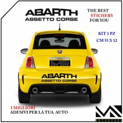 ADESIVO stickers LOGO FIAT 500 ABARTH ASSETTO CORSE TUNING PUNTO