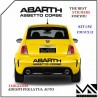 ADESIVO stickers LOGO FIAT 500 ABARTH ASSETTO CORSE TUNING PUNTO