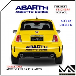 ADESIVO stickers LOGO FIAT 500 ABARTH ASSETTO CORSE TUNING PUNTO
