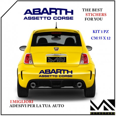 ADESIVO stickers LOGO FIAT 500 ABARTH ASSETTO CORSE TUNING PUNTO