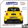 ADESIVO stickers LOGO FIAT 500 ABARTH ASSETTO CORSE TUNING PUNTO