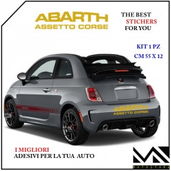 ADESIVO stickers LOGO FIAT 500 ABARTH ASSETTO CORSE TUNING PUNTO COLORE ORO