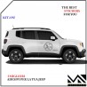 KIT 2 ADESIVI STELLA CON TESCHIO PER PORTIERE ANTERIORI JEEP RENEGADE Ø 40 CENTIMETRI