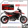 KIT 2 ADESIVI per MOTO DUCATI PERFORMANCE LUNGHEZZA 33X2,3 CM COLORE ROSSO