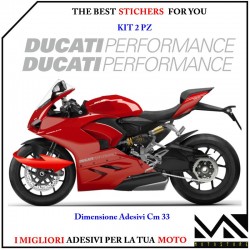 KIT ADESIVI "DUCATI PERFORMANCE" per DUCATI 899 1199 1299 PANIGALE COL. ARGENTO