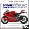 KIT ADESIVI "DUCATI PERFORMANCE" per DUCATI 899 1199 1299 PANIGALE COL. BLU