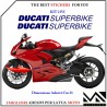 KIT ADESIVI "DUCATI SUPERBIKE" per DUCATI 899 1199 1299 PANIGALE COLORE BLU