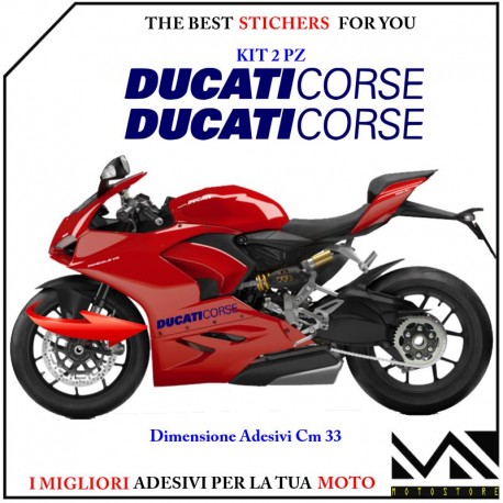 KIT ADESIVI "DUCATI CORSE" per DUCATI 899 1098 1198 1199 1299 PANIGALE BLU