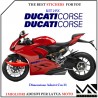 KIT ADESIVI "DUCATI CORSE" per DUCATI 899 1098 1198 1199 1299 PANIGALE BLU