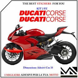 KIT ADESIVI "DUCATI CORSE" per DUCATI 899 1098 1198 1199 1299 PANIGALE ROSSO