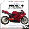 KIT ADESIVI DUCATI PERFORMANCE CARENE 899 1098 1198 1199 1299 PANIGALE NERO